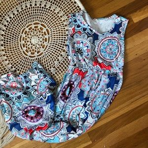 Sleeveless Print Maxi Dress